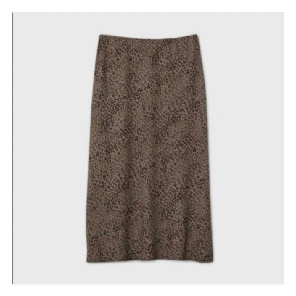 A New Day Leopard Midi Skirt size Small